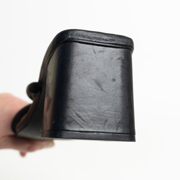 ✨ Free People Parker Double Strap Pillow Heels Square Toe Chunky Sandals Black - Picture 15 of 15